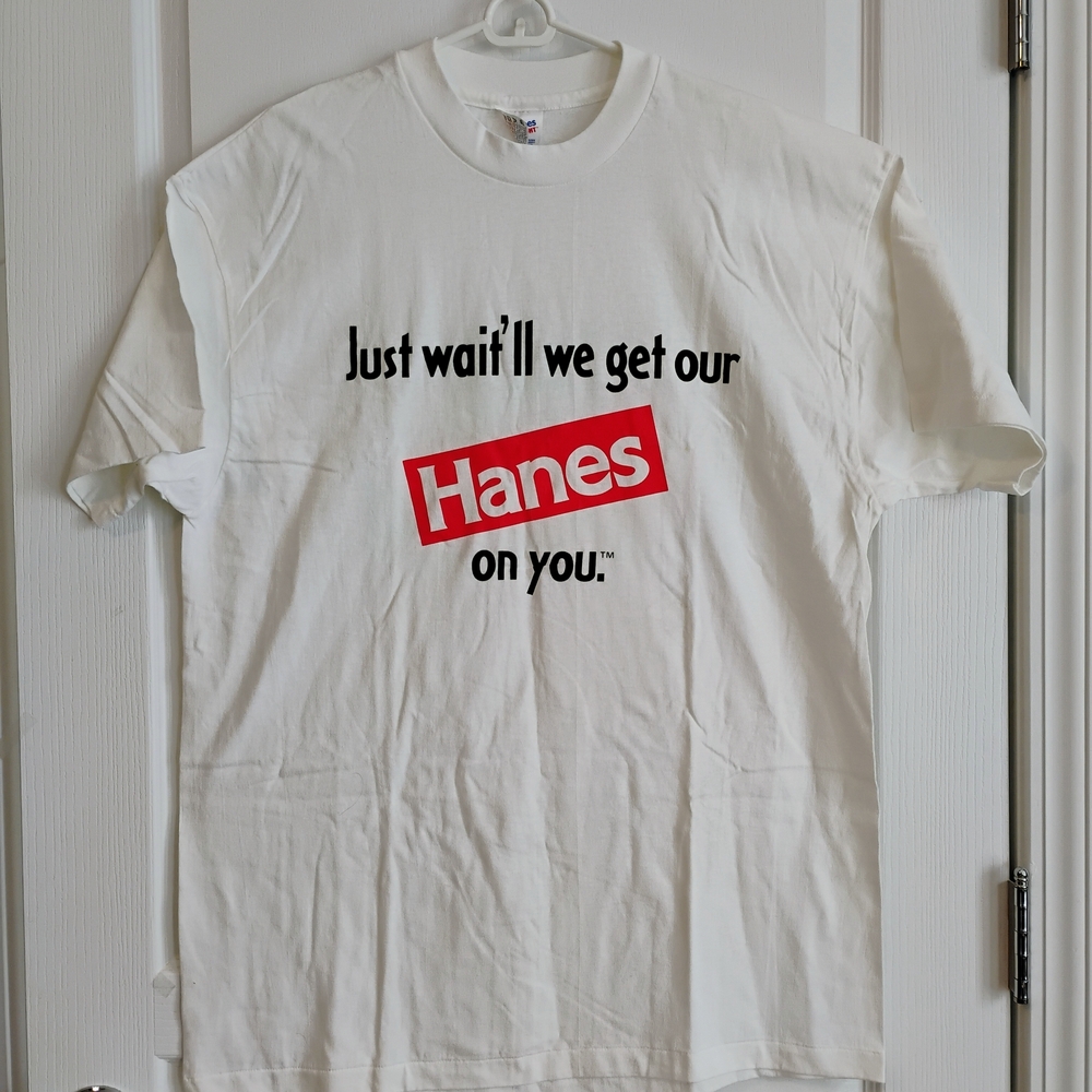 Vintage Hanes "Just Wait'll Till We Get Our Hanes On You" T-Shirt XL – MJ Era